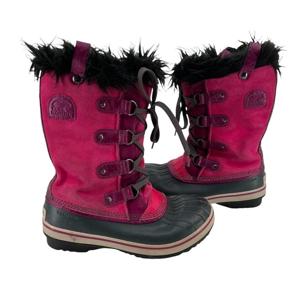 Sorel Pink Tall Tofino Snow Boots Size 4 Girl’s - Picture 1 of 10